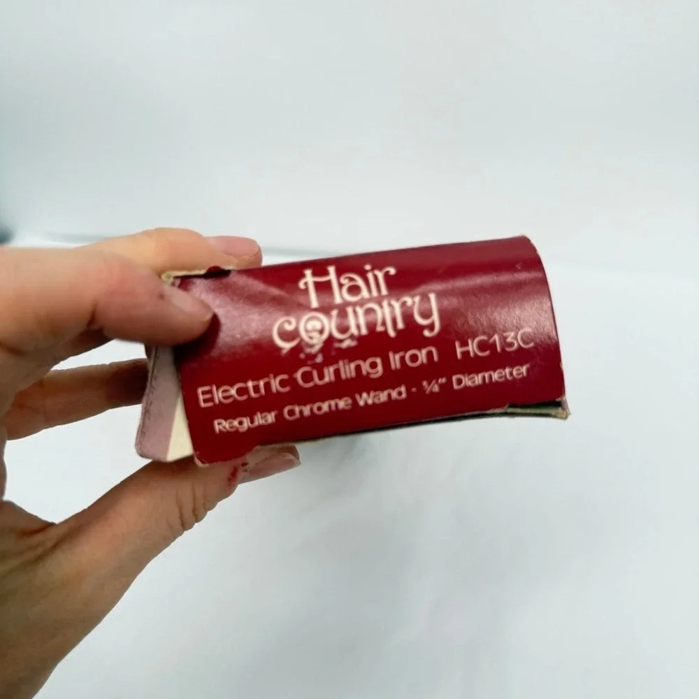 Hair Country‎ VTG Professional Electric Curling Iron NEW Chrome Wand Hair Tool